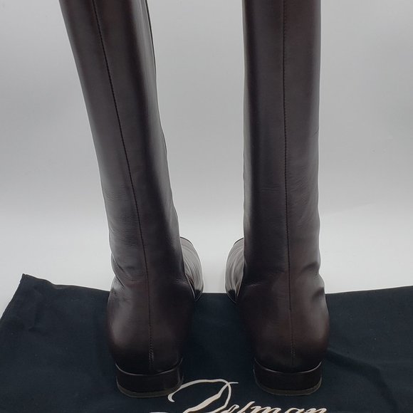 Delman Epoch Mahogany Leather Knee High Boots 7M - Picture 4 of 7